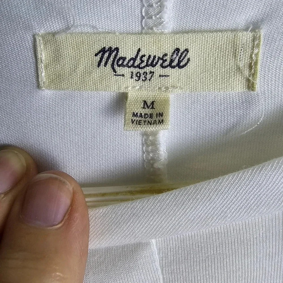 Madewell Women's Soft Cream Colored Long Sleeve Top with Raglan Sleeve S… - Picture 6 of 9